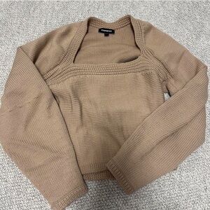 Express Women's Brown Knit Sweater